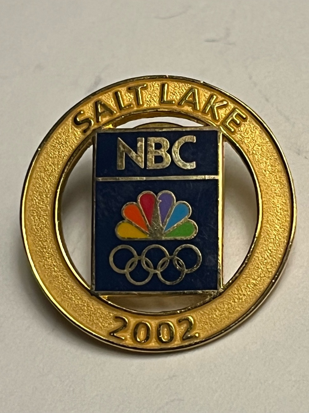 SALT LAKE CITY OLYMPICS PIN NBC MEDIA RARE 2002